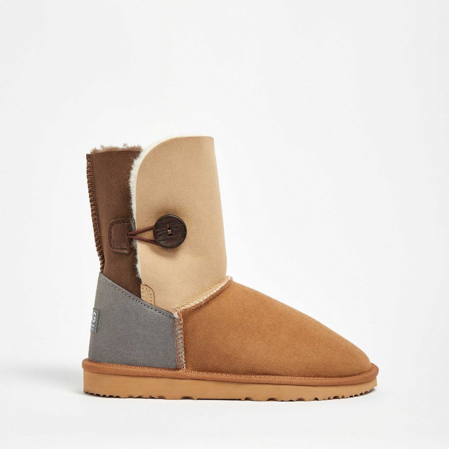 Men UGG Since 1974 BUTTON MID | Men'S Burleigh Button Tricolour Mid