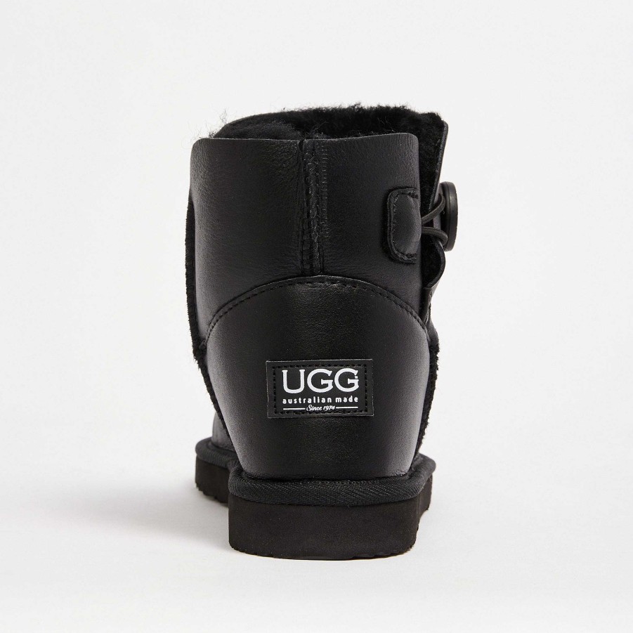 Men UGG Since 1974 BUTTON MINI | Men'S Burleigh Button Nappa Mini Nappa Black