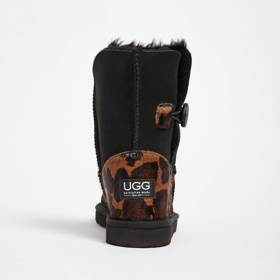 Women UGG Since 1974 Button Mid | Women'S Burleigh Button Mid Designer Leopard