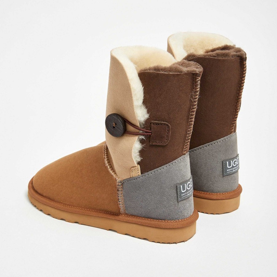 Men UGG Since 1974 BUTTON MID | Men'S Burleigh Button Tricolour Mid