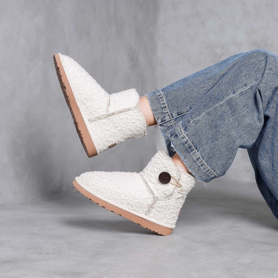 Women UGG Since 1974 New In | Women'S Boucle Button Mini