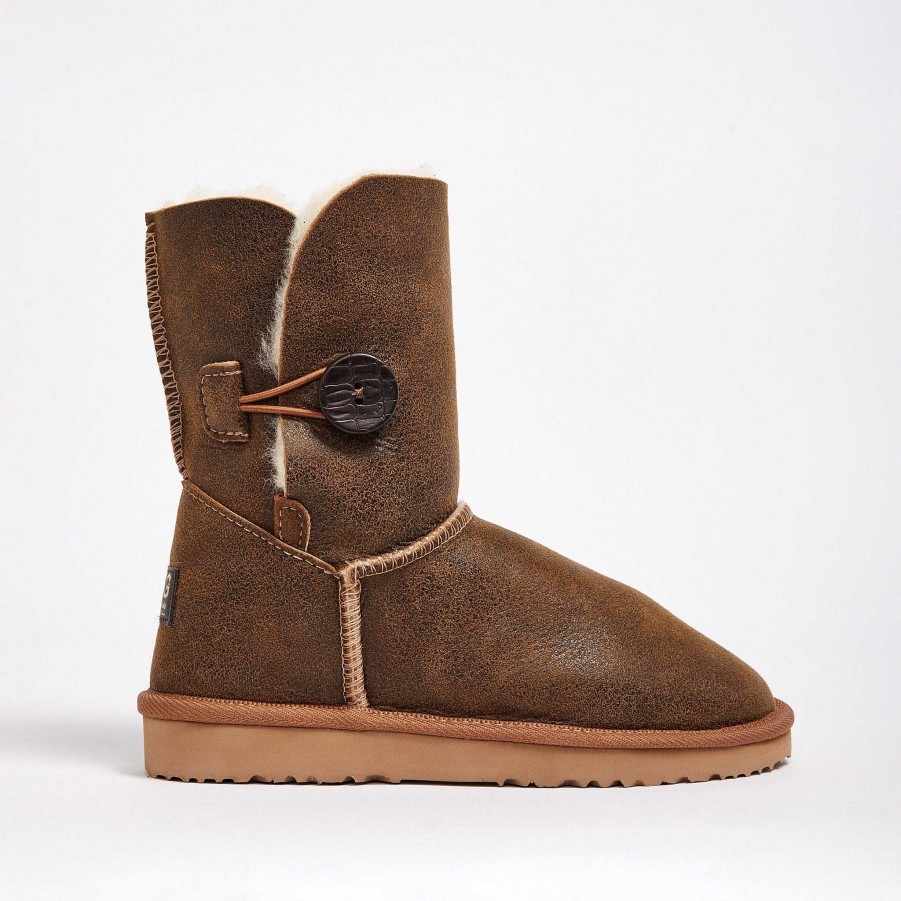 Women UGG Since 1974 Button Mid | Women'S Burleigh Button Bomber Mid