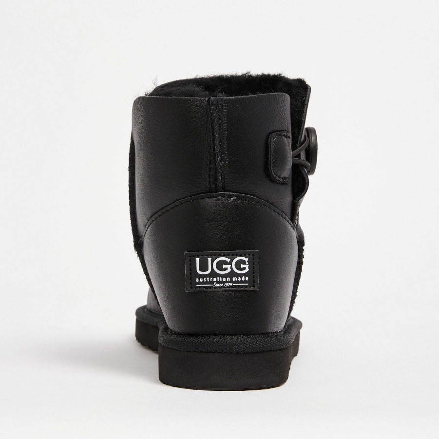 Women UGG Since 1974 Button Mini | Women'S Burleigh Button Mini Nappa Nappa Black