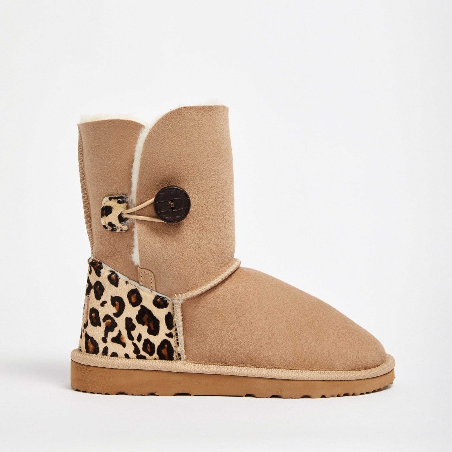 Women UGG Since 1974 Button Mid | Women'S Burleigh Button Mid Baby Leopard