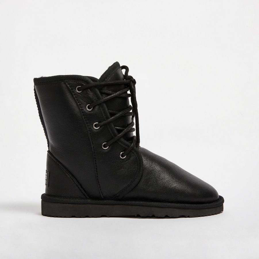 Men UGG Since 1974 Laces & Zips | Men'S Dusty Mid Nappa Nappa Black