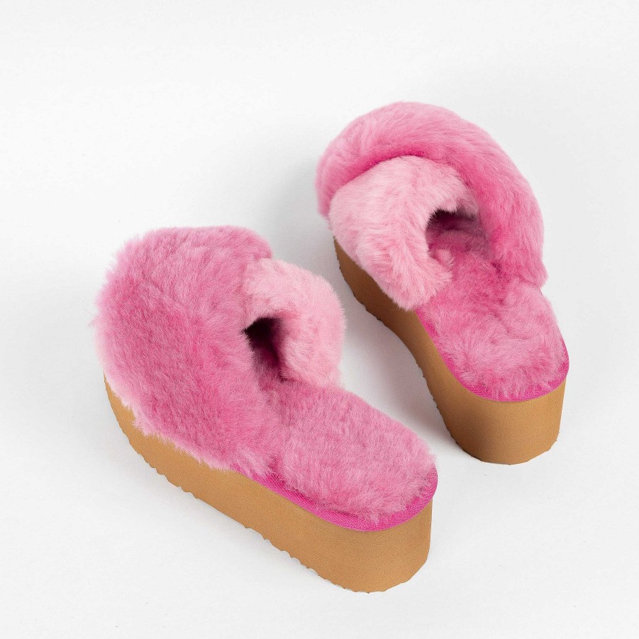 Women UGG Since 1974 Slides | Platform Criss Cross Multi