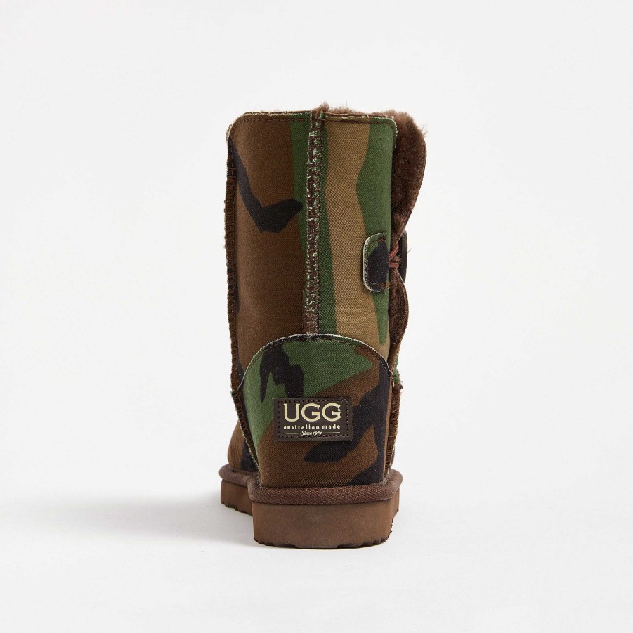 Men UGG Since 1974 Corduroy & Camo | Men'S Camo Button Mid