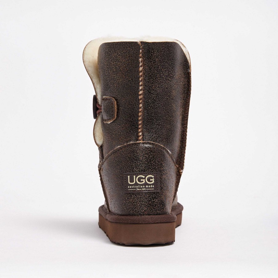 Men UGG Since 1974 Leather | Men'S Burleigh Button Bomber Mid